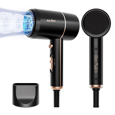 Sejoy Hair Dryer Blower 1800W Heat Professional Fan Styler Dry Cool Blow Shot