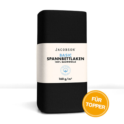 TOPPER Jersey Spannbettlaken Boxspringbett Spannbetttuch 100% Baumwolle Laken