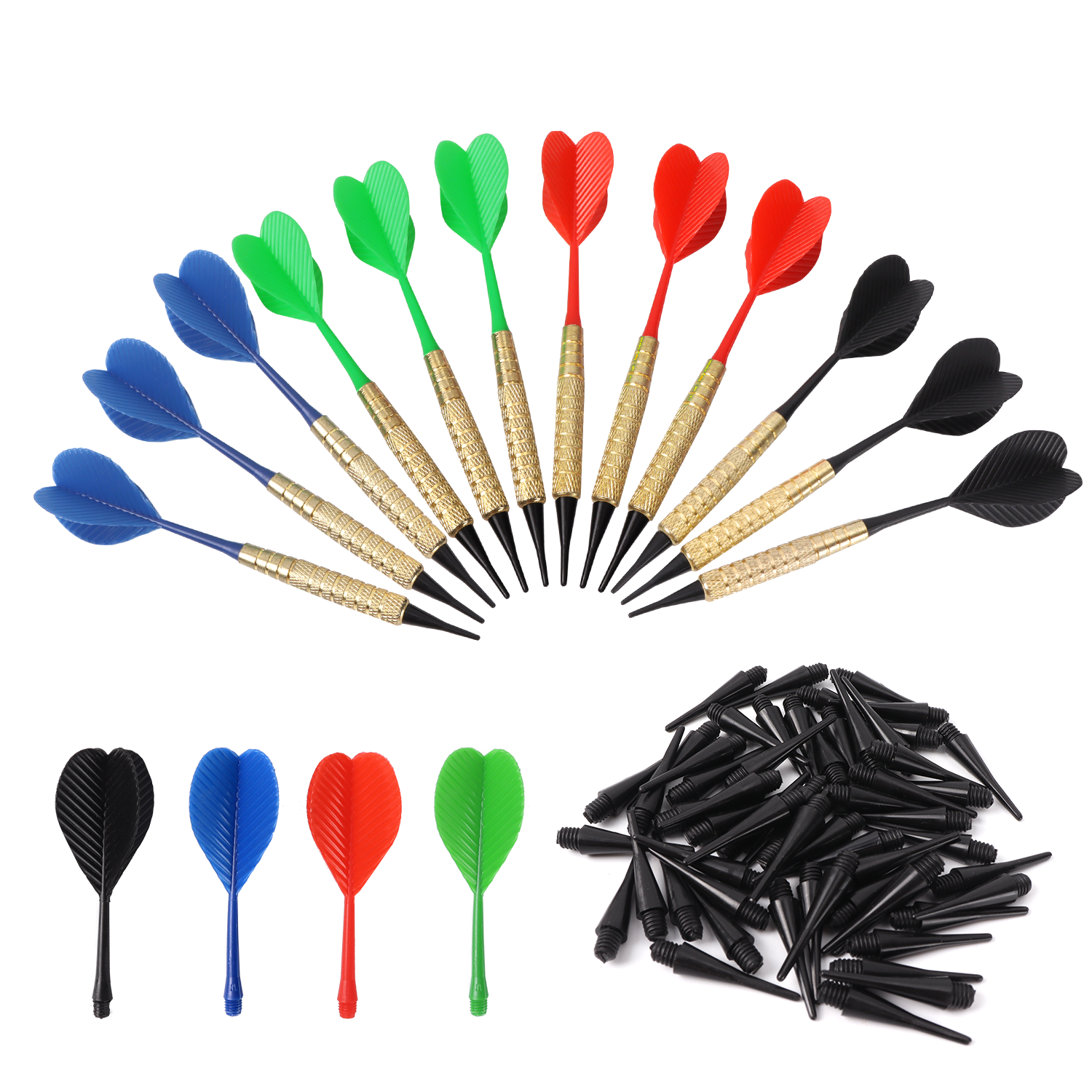 12 Pack Soft Tip Darts for Electronic Dart Board. 60 Free Dart Tips
