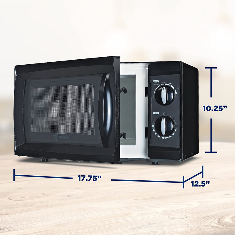 Countertop Microwave Oven, 0.6 Cu. Ft, Black