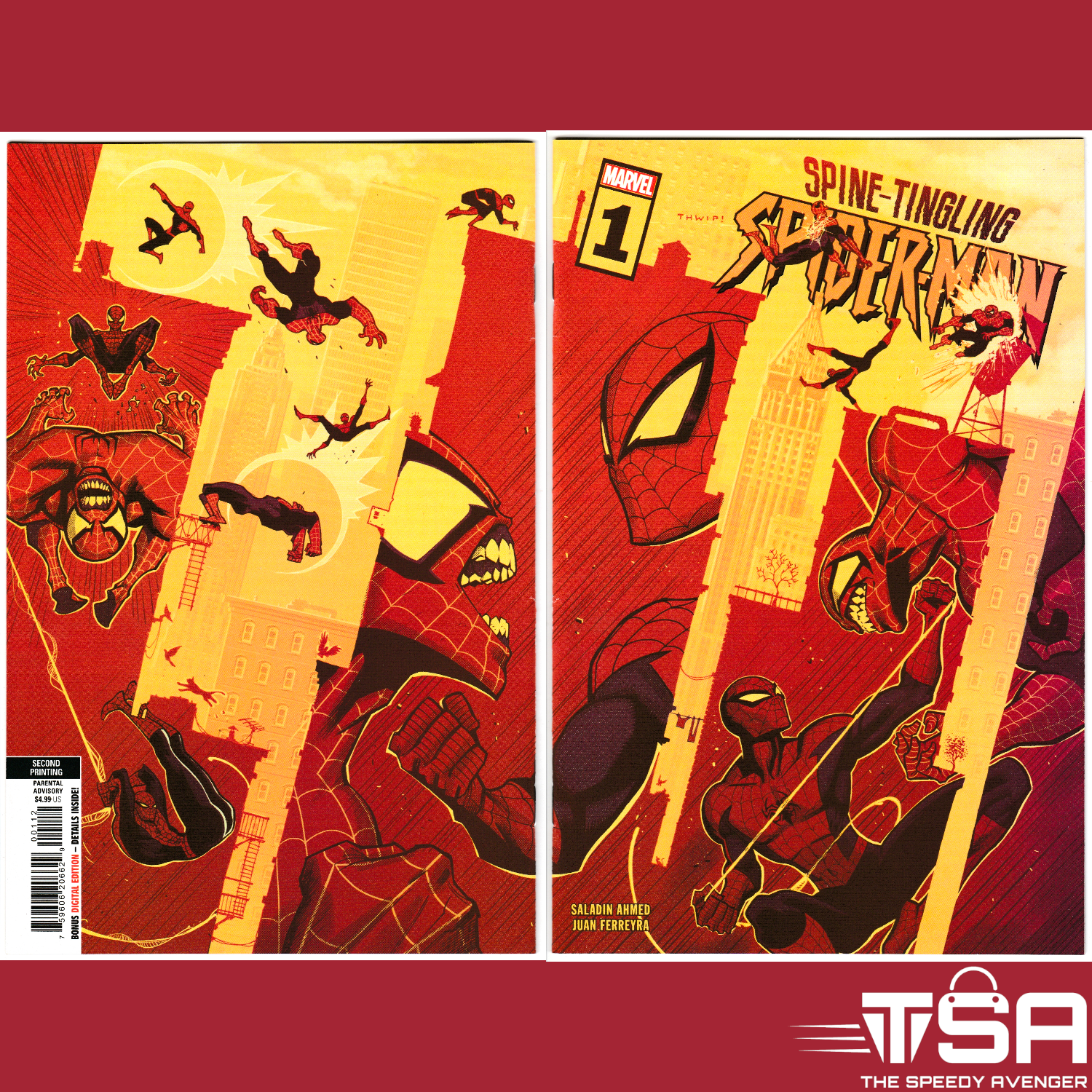 SPINE-TINGLING SPIDER-MAN #1 Juan Ferreyra 2nd Printing Wraparound Variant 2023