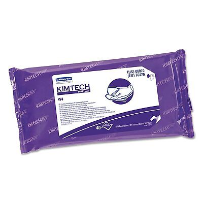 Kimtech Pure 06070 Alcohol Wipers 70% 9 in. x 11 in. Pack of 40 (Pack of 2)