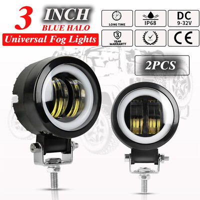Motorcycle 3 Inch Round Led Headlight Work Light 4×4 SUV 20W Fog Lamp