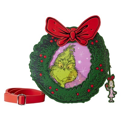 Dr. Seuss' How the Grinch Stole Christmas! Wreath Crossbody Bag