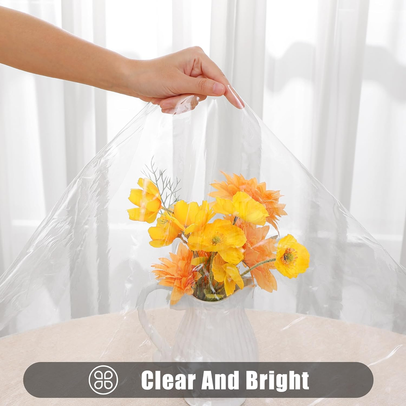 Rectangle Clear Table Cloth 60X84 Inch, Waterproof Wipeable Vinyl Tablecloths Pr