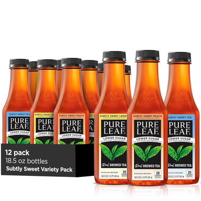 Pure Leaf Iced Tea, Subtly Sweet 3Fl Variety Pack, Lower Sugar, 18.5 Ounce Pack