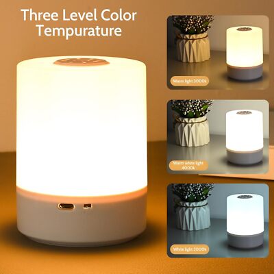 Dimmable LED Table Lamp Touch Sensor Night Lights Desk Atmosphere Bedside Lamps