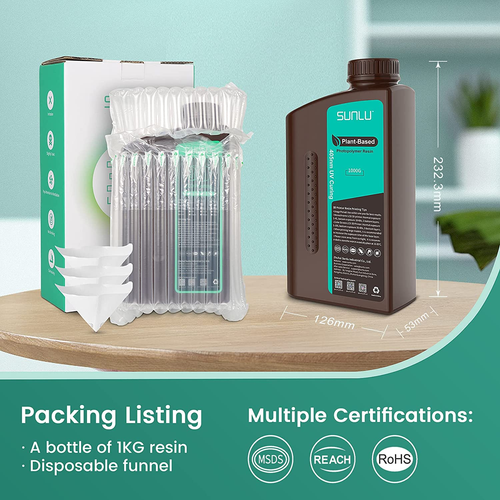 SUNLU 10KG Standard/ABS-Like/Washable/PA-Like/High Temperature/Red Wax Resin