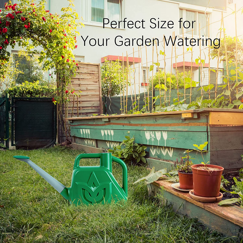 1.5 Gallon Green Watering Can Outdoor Garden Flower Plant, Lightweight 6 L Water