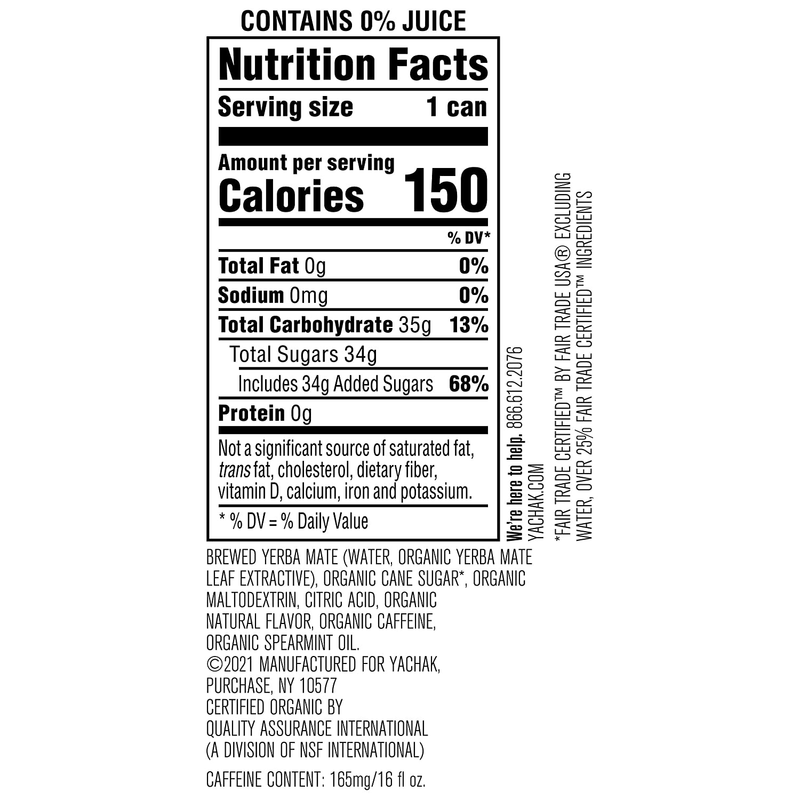 Yachak Yerba Mate Drink, Ultimate Mint, Packaging May Vary, 16 Fl Oz, Pack of 12