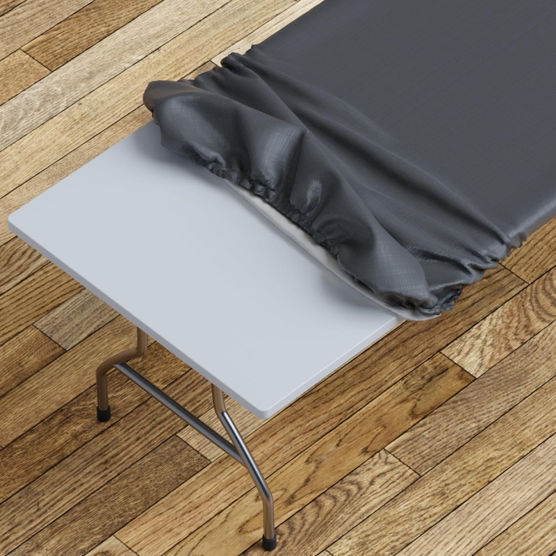 Tablecloth -Fitted with Elastic, Vinyl with Flannel Back, Fits for Table 24"X 48