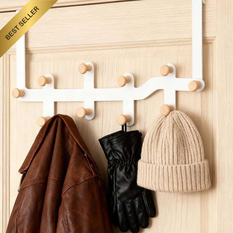 Over the Door Hooks, over the Door Towel Rack with 10 Hooks, Hat Rack for Door f
