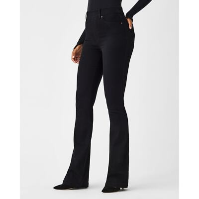 NWT SPANXshape  EveryWear Flare Jeans Size PM Black Stretch Control Top Shaping