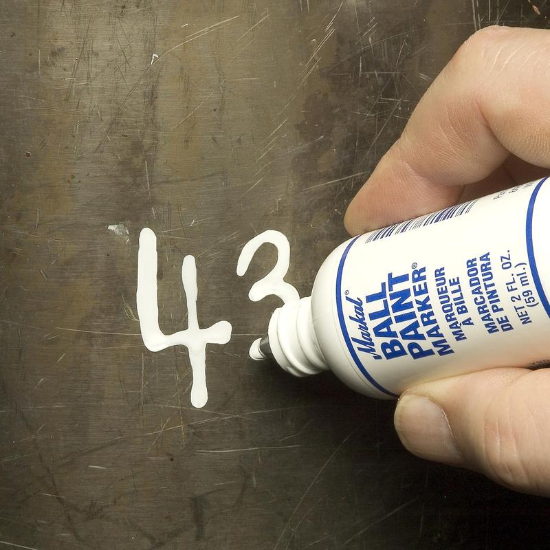 Markal Ball Paint Marker with 1/8" Tip, White (Pack of 12)