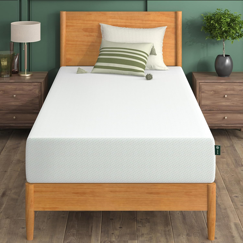 ZINUS 10 Inch Green Tea Memory Foam Mattress, Fiberglass Free, Patented Custom C