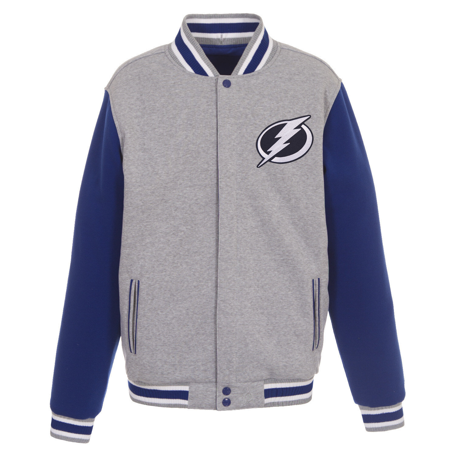 NHL Tampa Bay Lightning Reversible Full Snap Fleece Jacket NHL Tampa Bay Lightning Reversible Full Snap Fleece Jacket