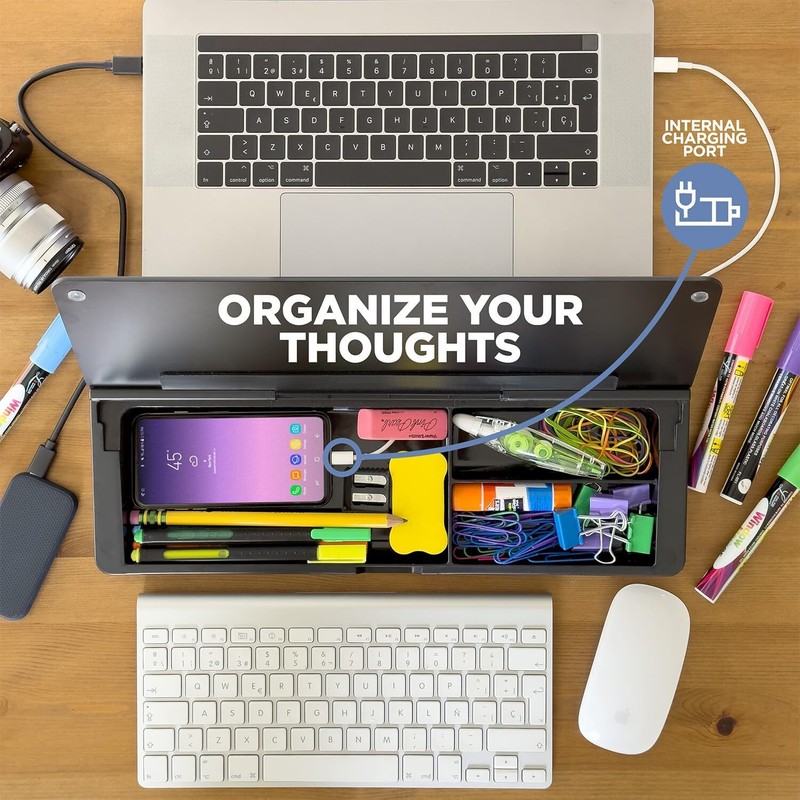 Desktop Blackboard Glass Dry Erase White Board Desk Computer Buddy Home Off USA