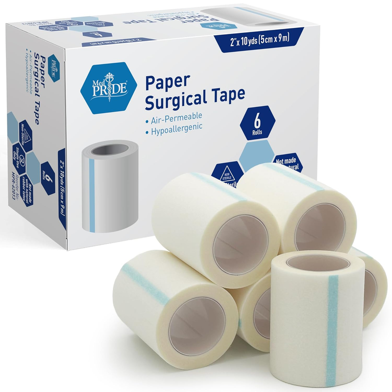 Hypoallergenic Latex Free Paper Medical Tape 2In X 10Yds Breathable for Sensitiv