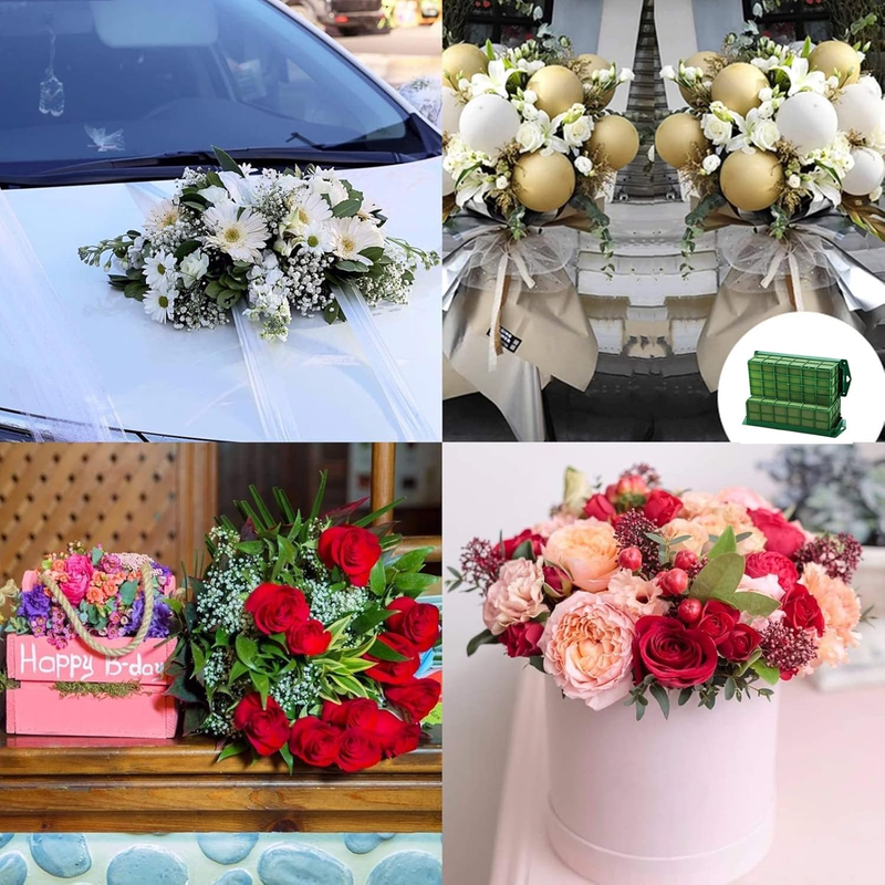 2 Pieces Floral Foam Cage, Rectangular Flower Foam Holder, Flower Arrangement Mu