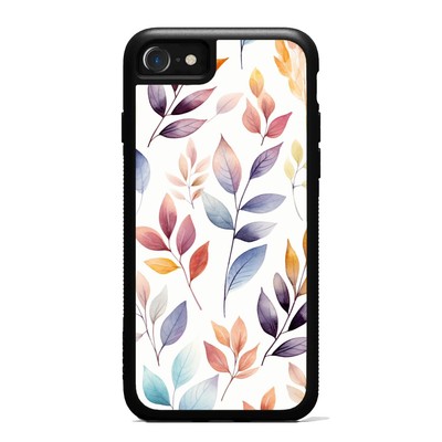 neutral leaves Autumn Fall Hard Black Cover For Apple iPhone 12 13 14 15