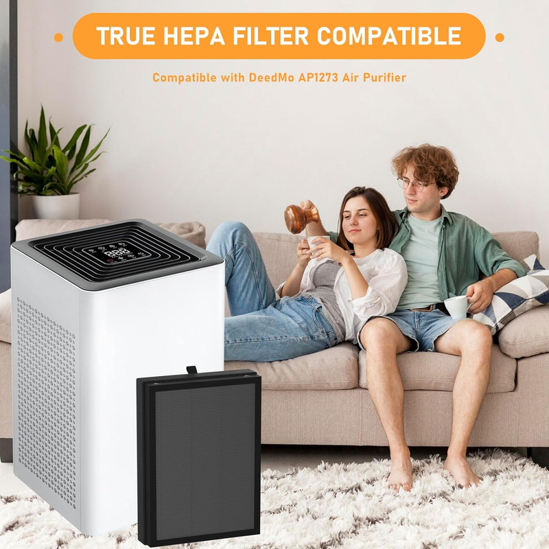 AP-1273 True HEPA Filter Replacement Compatible with DeedMo AP-1273 Air Purifier