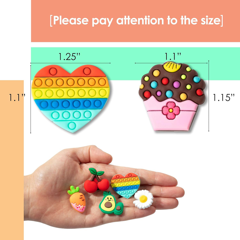 - Different Charms, 30, 50, 60 Pack, PVC Random Different Charms, Decoration Cha