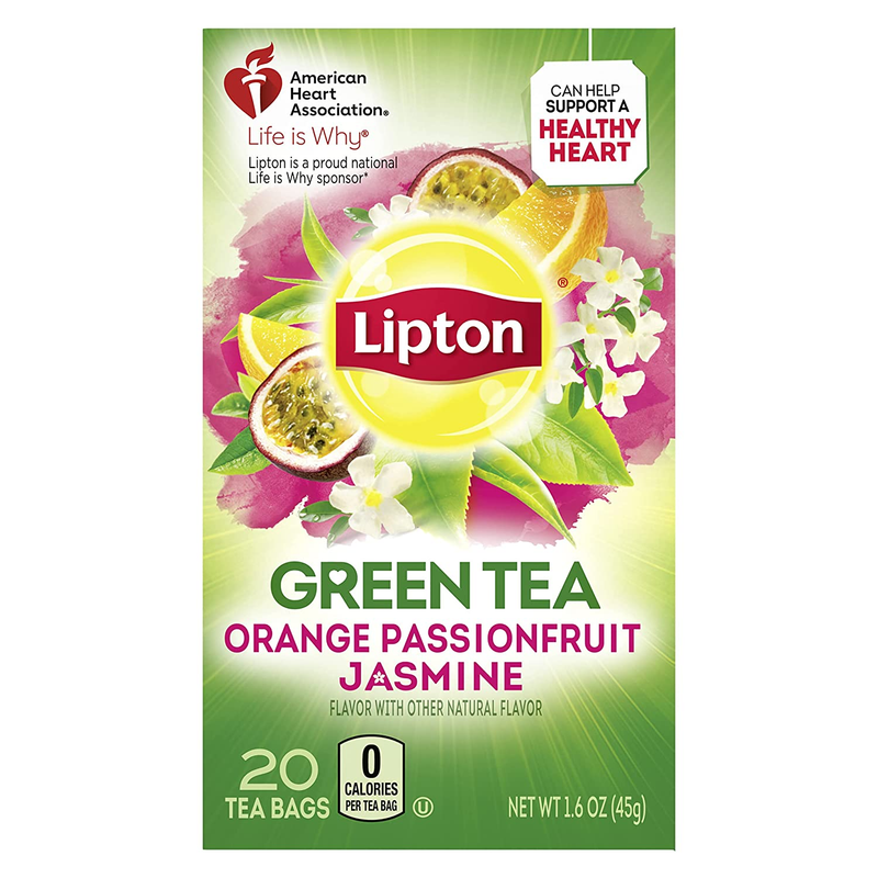 Bags, Green Tea, Orange, Passion Fruit, And Jasmine Flavored