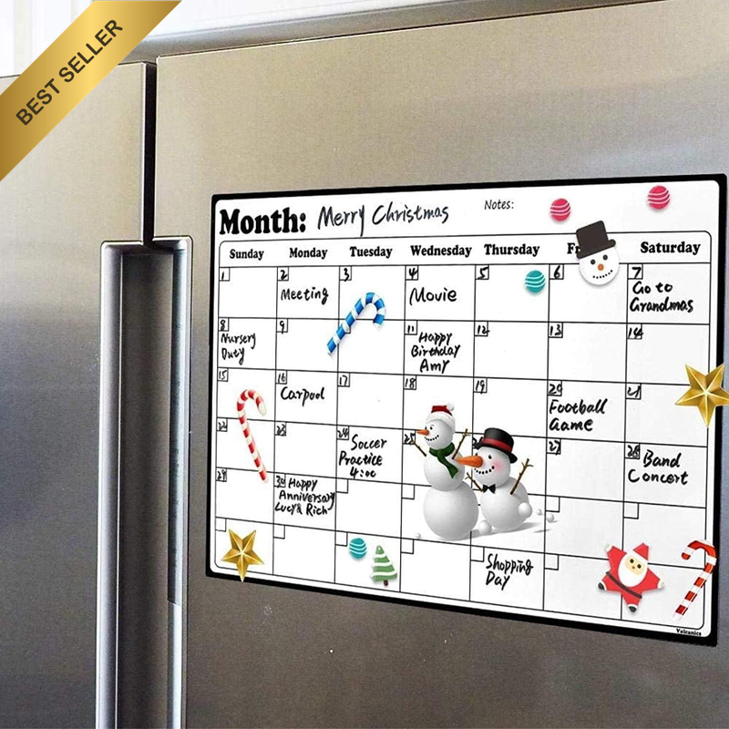 Fridge Calendar Magnetic Dry Erase Whiteboard Calendar for Refrigerator Planners