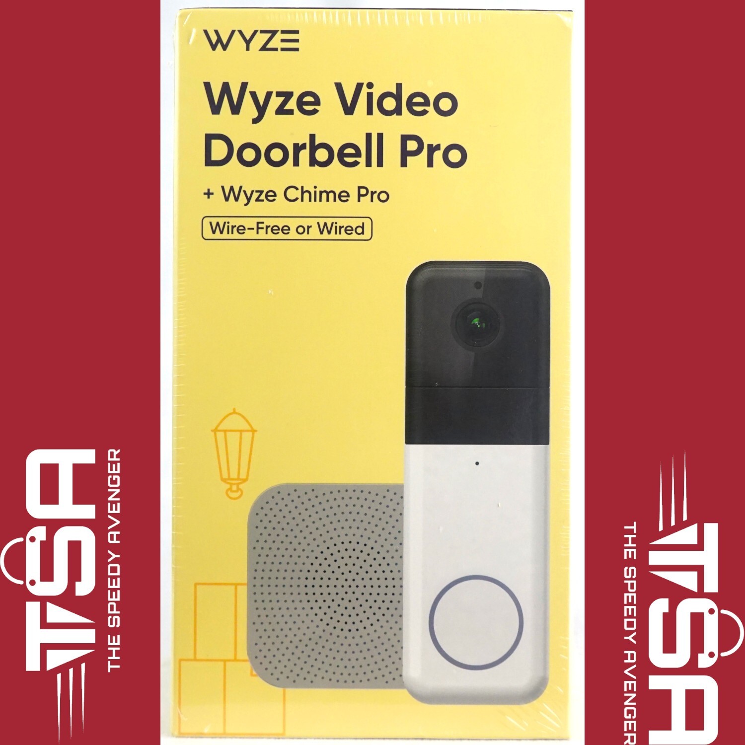 WYZE Wireless Video Doorbell Pro + Chime NO SCREWS Nightvision Camera 2Way Audio