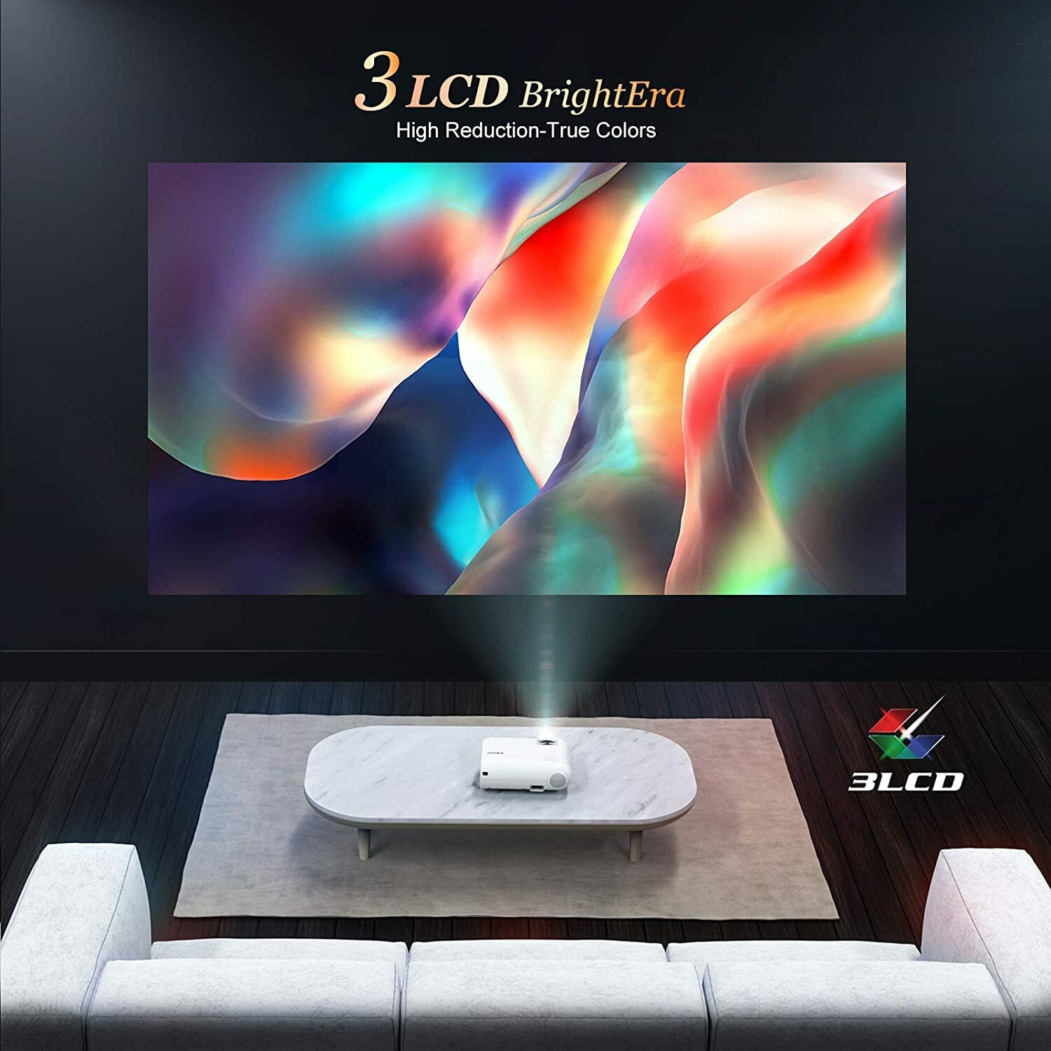 Mini Projector 5500 Lux Full HD 1080P 