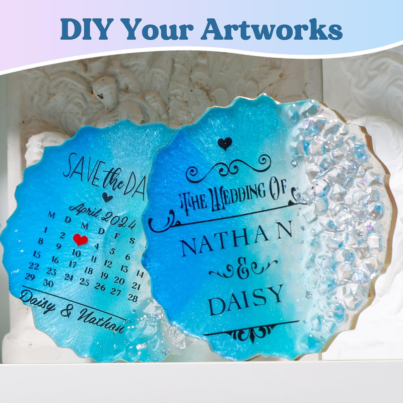 Resin Coaster Molds Kit, 16oz Epoxy Starter Kit for Beginners,Include Epoxy Resi
