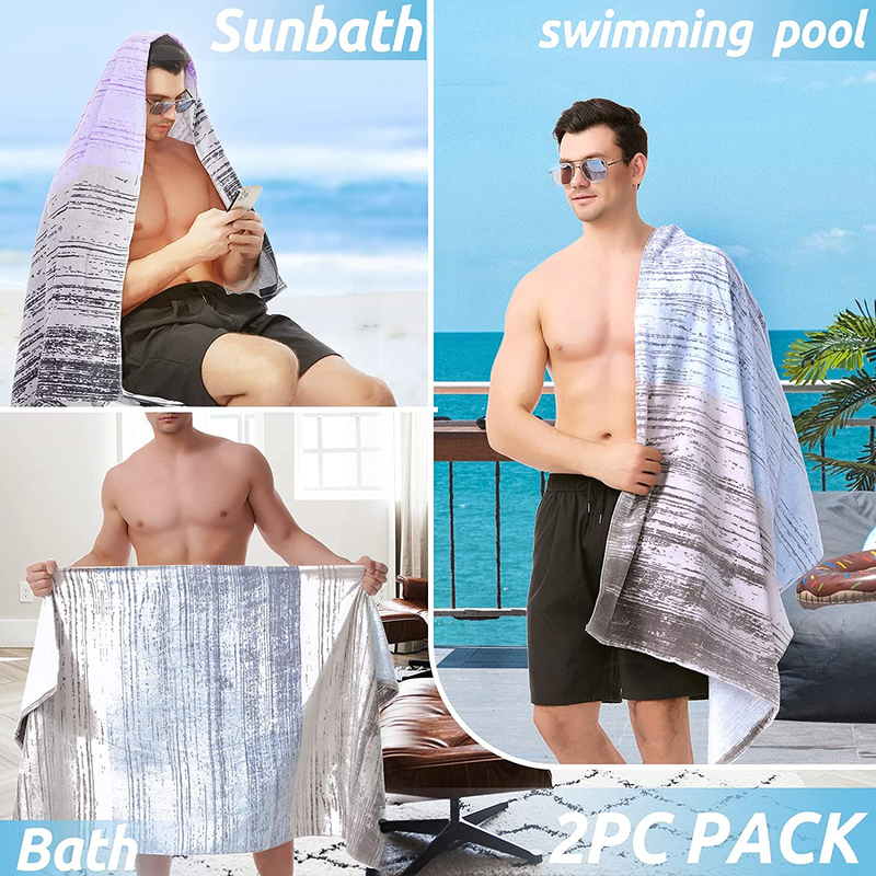XL Large Beach Towels for Adults Bulk 4PC Pack - Cotton, Oversized Pool Beach To