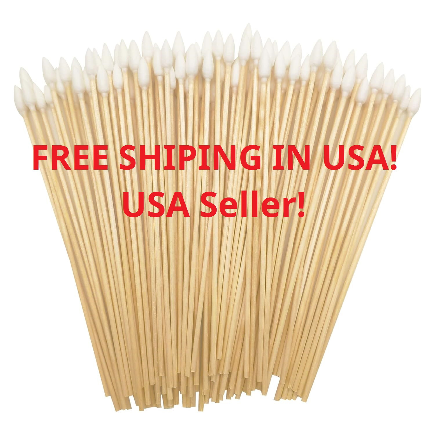 Cotton Swabs Swab POINTED TIP Q-tip 500 Pieces 6" Wood Guns Firearm Cleaning