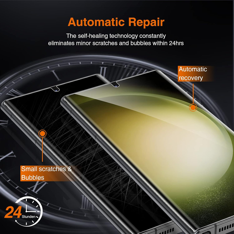 [ 2+2 ] 2 Packs Compatible for Samsung Galaxy S23 Ultra Screen Protector, TPU So