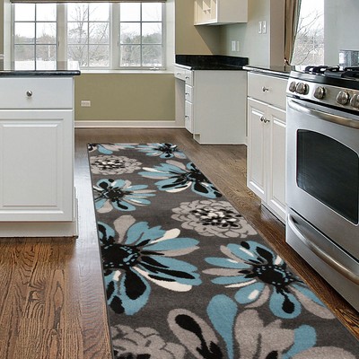 Rugshop Area Rug Contemporary Modern Flowers Carpet Bedroom Living Room Rugs New