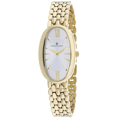 Pre-owned Christian Van Sant Women's Lucia Silver Dial Watch - Cv1814