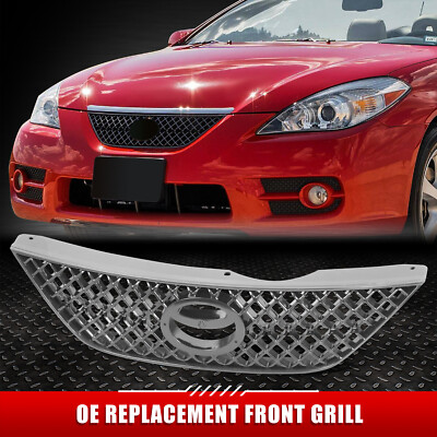 [Ромбовидная сетка] Для 06-08 Toyota Solara OE Style Серая решетка радиатора с эмблемой