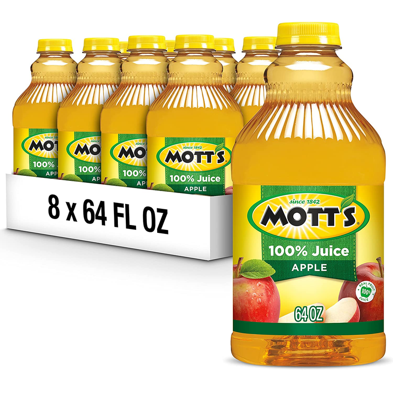100% Original Apple Juice, 64 Fluid Ounce Bottle (Pack of 8)