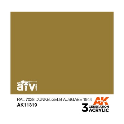 AK Paint RAL 7028 Dunkelgelb Ausgabe 1944 New