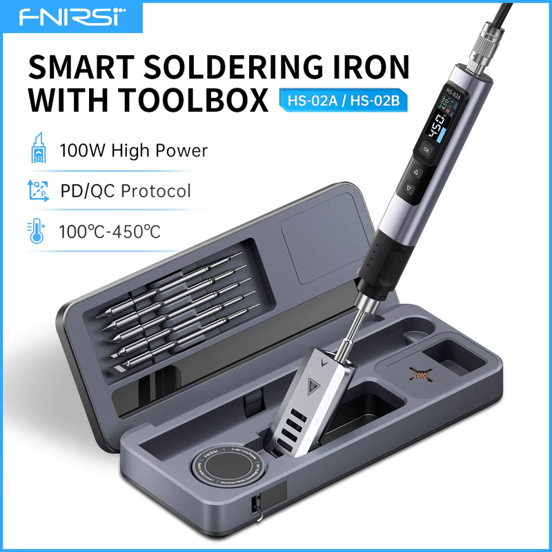 HS-02 Portable Soldering iron, Adjustable temperature
