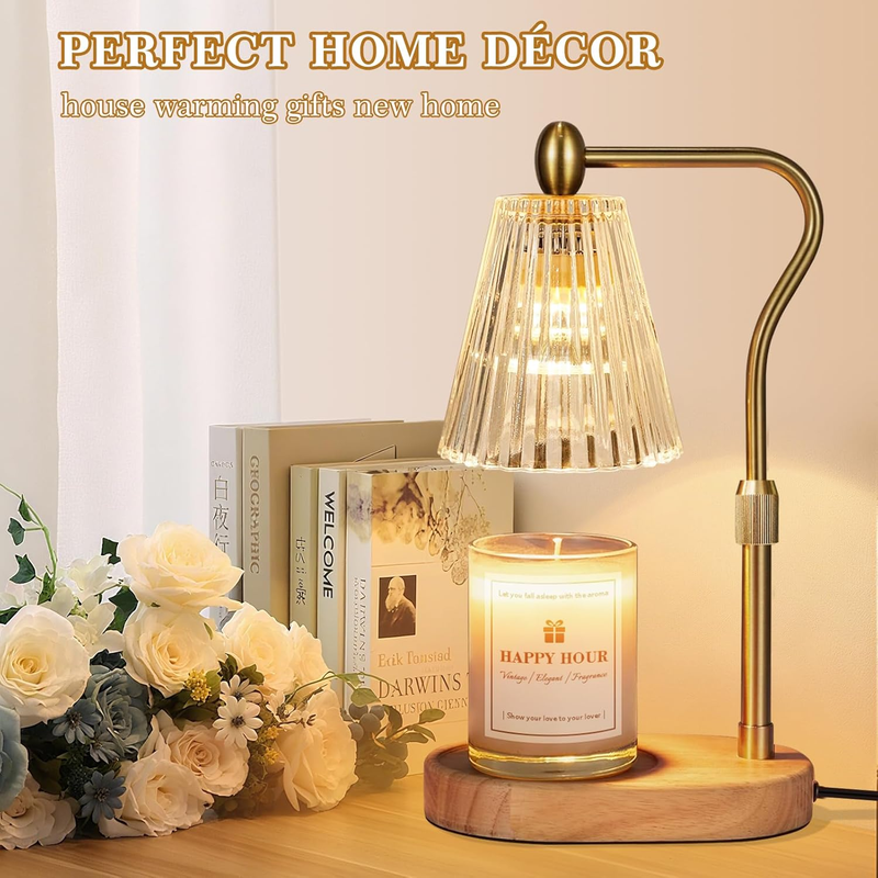 Candle Warmer Lamp, with Timer and Dimmer, Adjustable Height, Birthday Gifts for