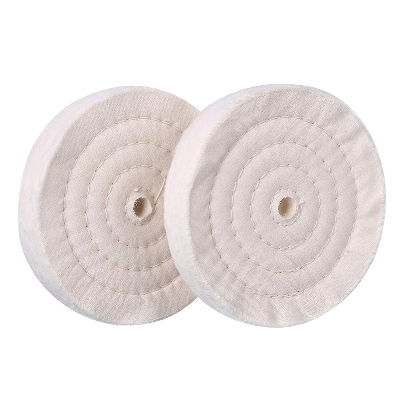6 Inch Cotton Cloth Polishing Wheel, 70 Ply Cotton Buffing Pad with 0.39