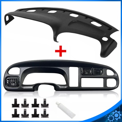 Текстурированный черный ободок приборной панели и накладка на крышку приборной панели для пикапа Dodge Ram 98-02