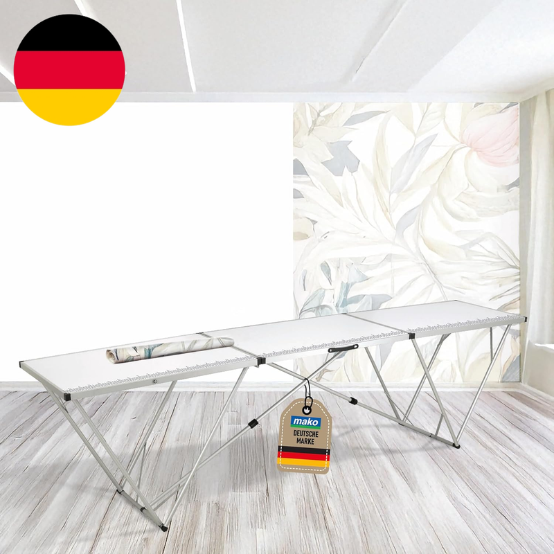 Mako Tapeziertisch Profi Alu-Tec, 298 X 60 X 78 Cm, Multifunktionstisch Mit Alu- 7445033690683