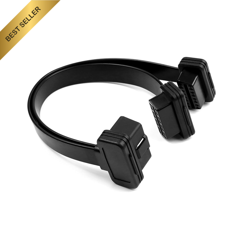 11.8''/30CM, 2 in 1 Converted Cable, OBD2 Splitter 16 Pin OBD II, Splitter Exten