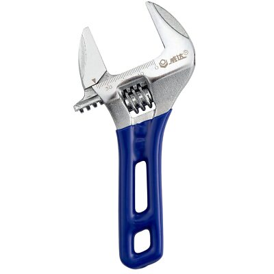 1 Piece-Large Opening Adjustable Wrench Spanner with Short Handle 6 inch