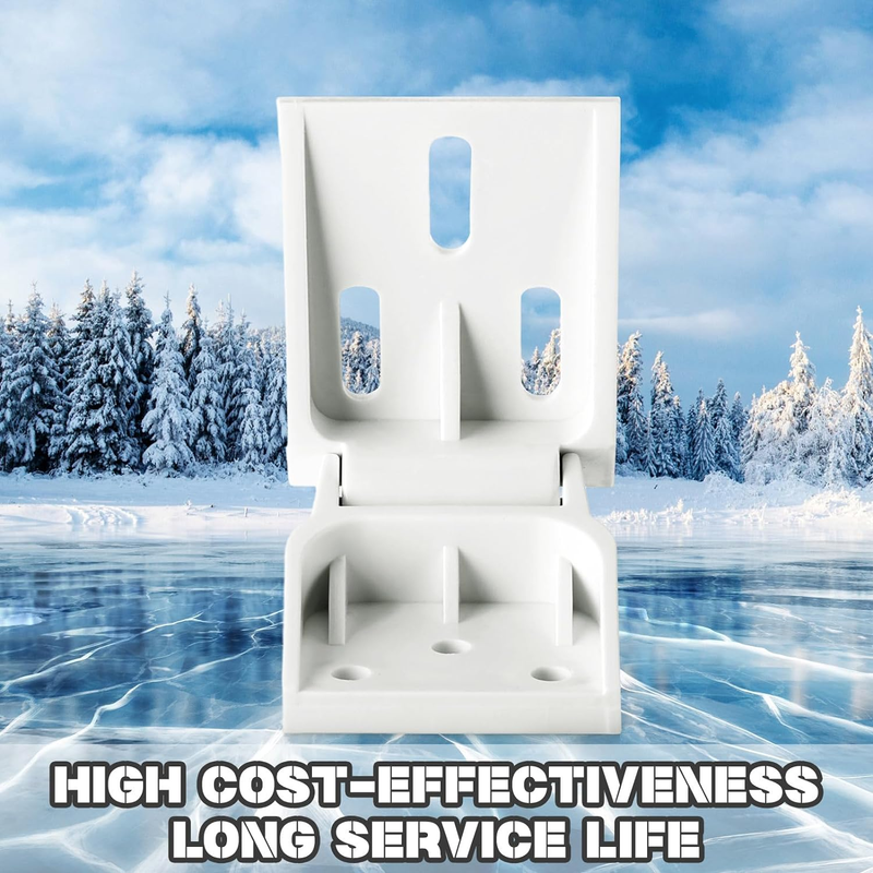 2 Pcs Freezer Plastic Hinge Compatible with Haier Freezer 3 Holes Folding Freeze