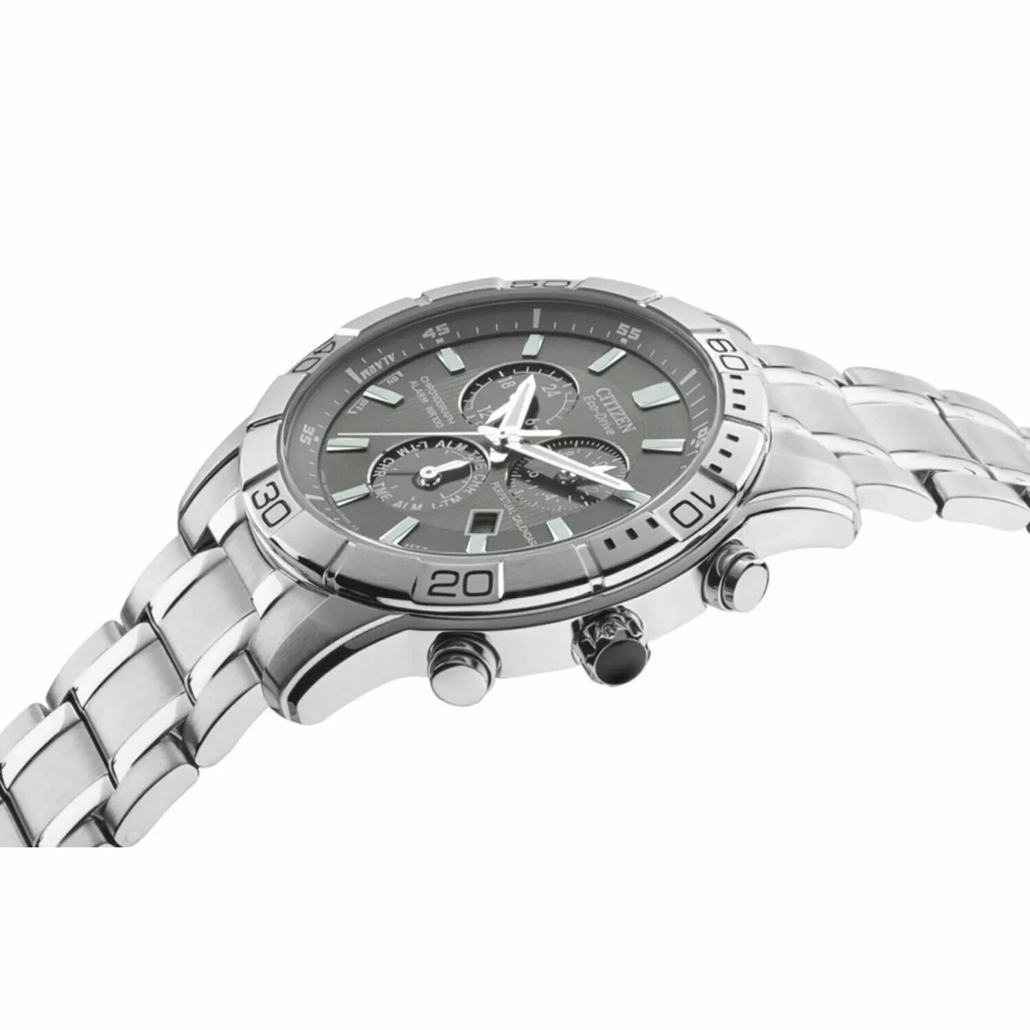 Pre-owned Citizen Men's Watch Bl5450-54h Eco-drive Perpetual Calendar Silver Dial