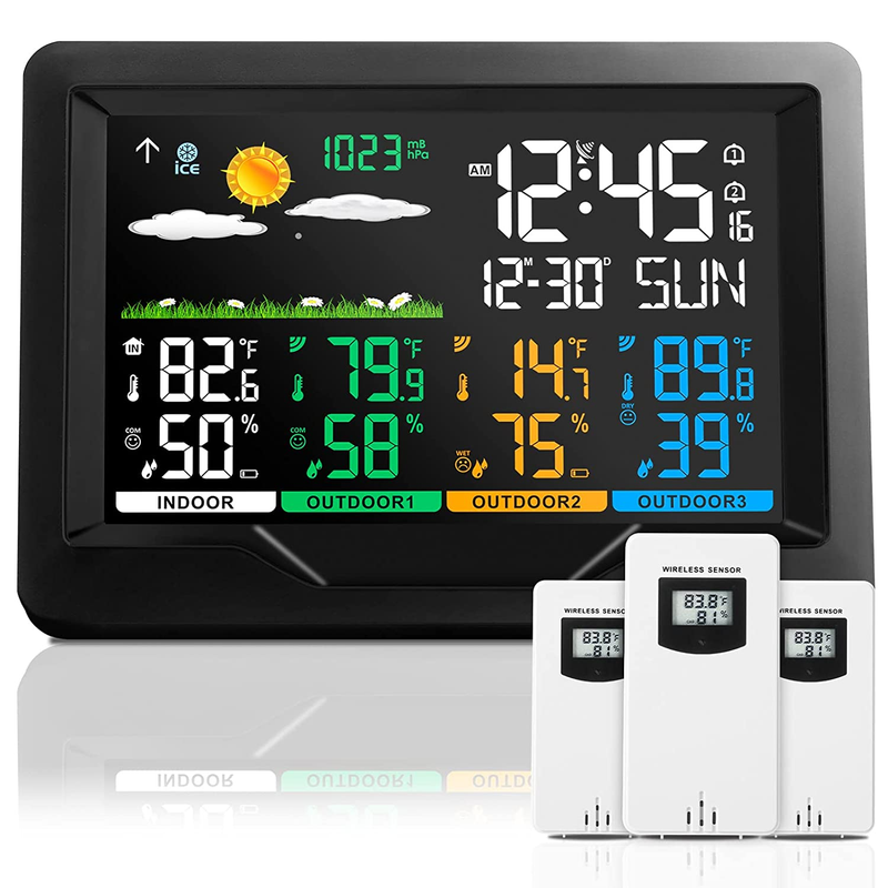 S Wireless Indoor Outdoor Thermometers Color Display Digital