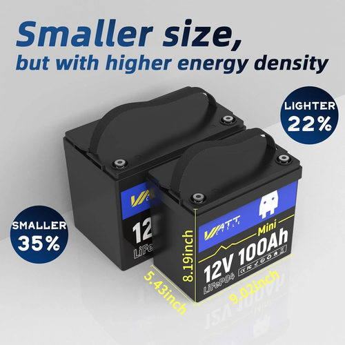 Wattcycle Mini 12V 100AH LiFePO4 Lithium Battery 20000+ cycle for RV Solar Panel Wattcycle Mini 12V 100AH LiFePO4 Lithium Battery 20000+ cycle for RV Solar Panel